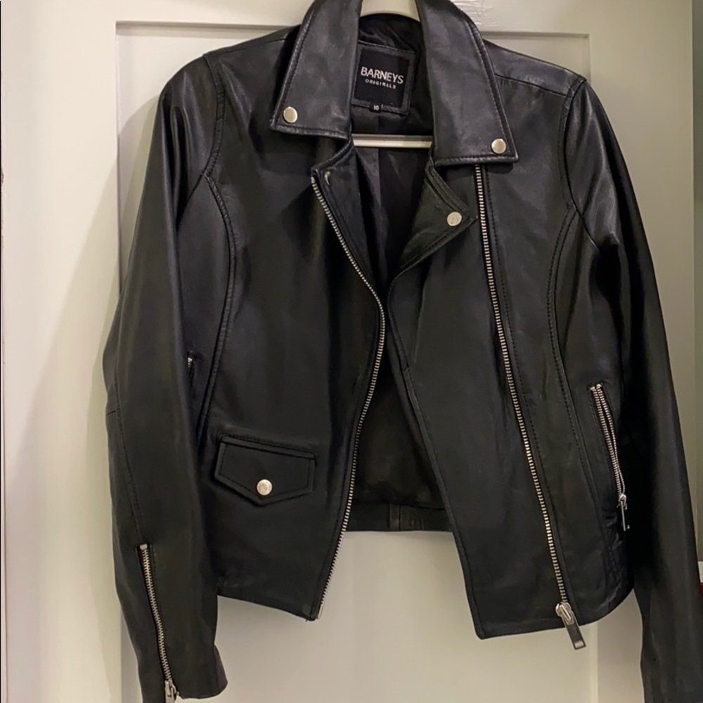 Barneys Originals leather jacket US 6 UK 10